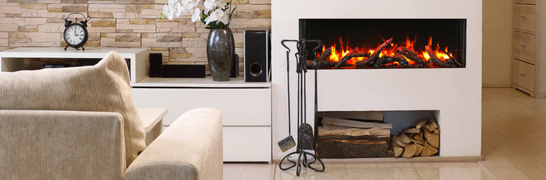 indoor outdoor fireplace